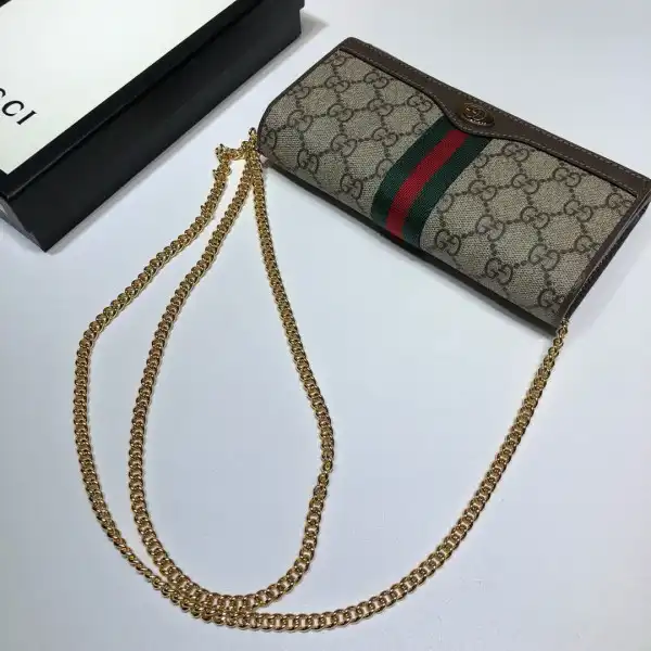 Cheap TO GUCCI Ophidia GG chain wallet