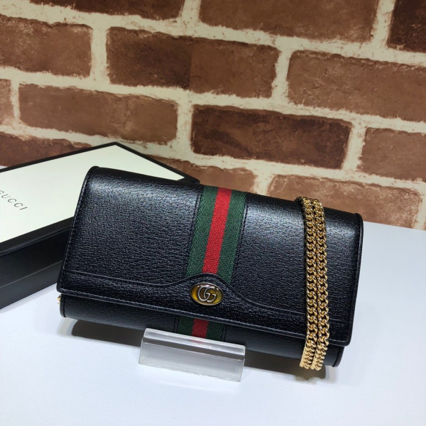 HOT SALE GUCCI Ophidia GG chain wallet