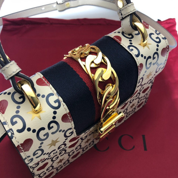 HOT SALE GUCCI Sylvie mini leather bag