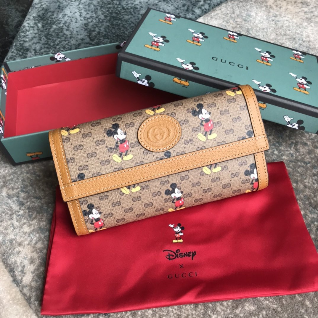 HOT SALE Disney x Gucci GG Long Wallet