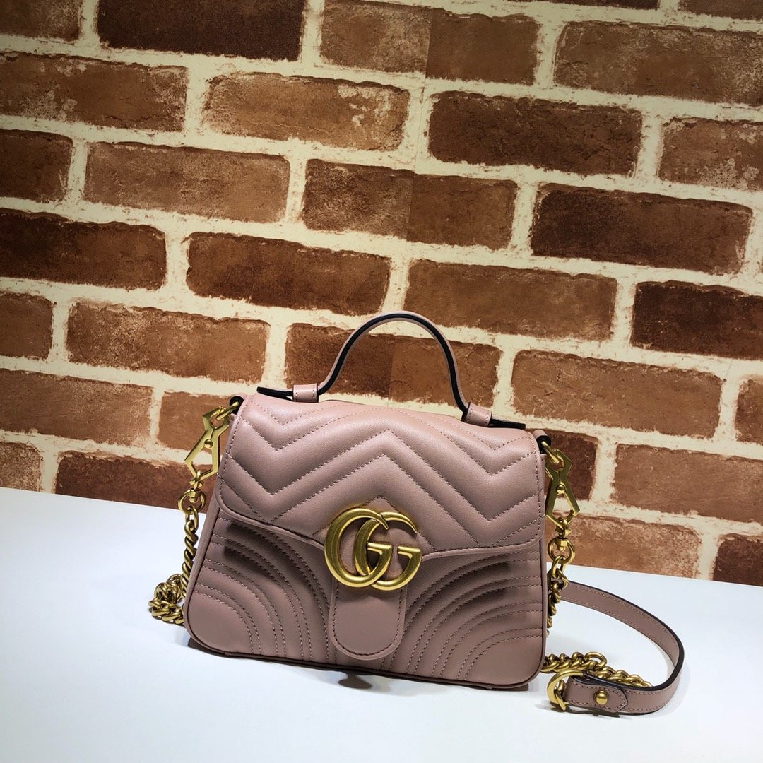 HOT SALE GUCCI GG Marmont mini top handle bag