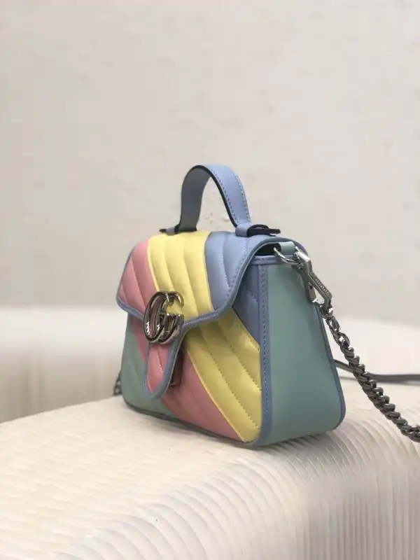 First bag ru GUCCI GG Marmont mini top handle bag