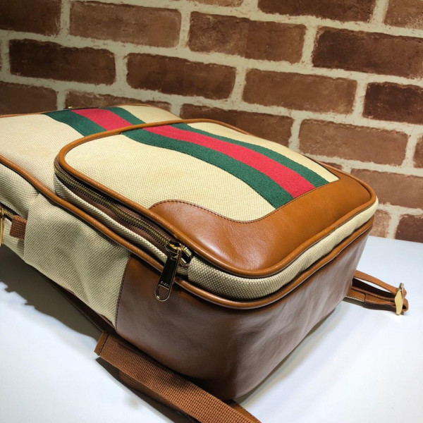 HOT SALE GUCCI Vintage canvas backpack