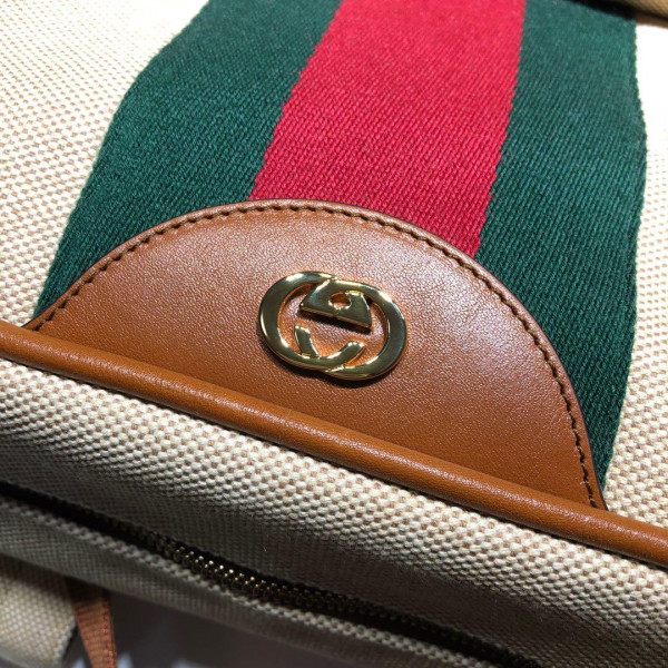 HOT SALE GUCCI Vintage canvas backpack