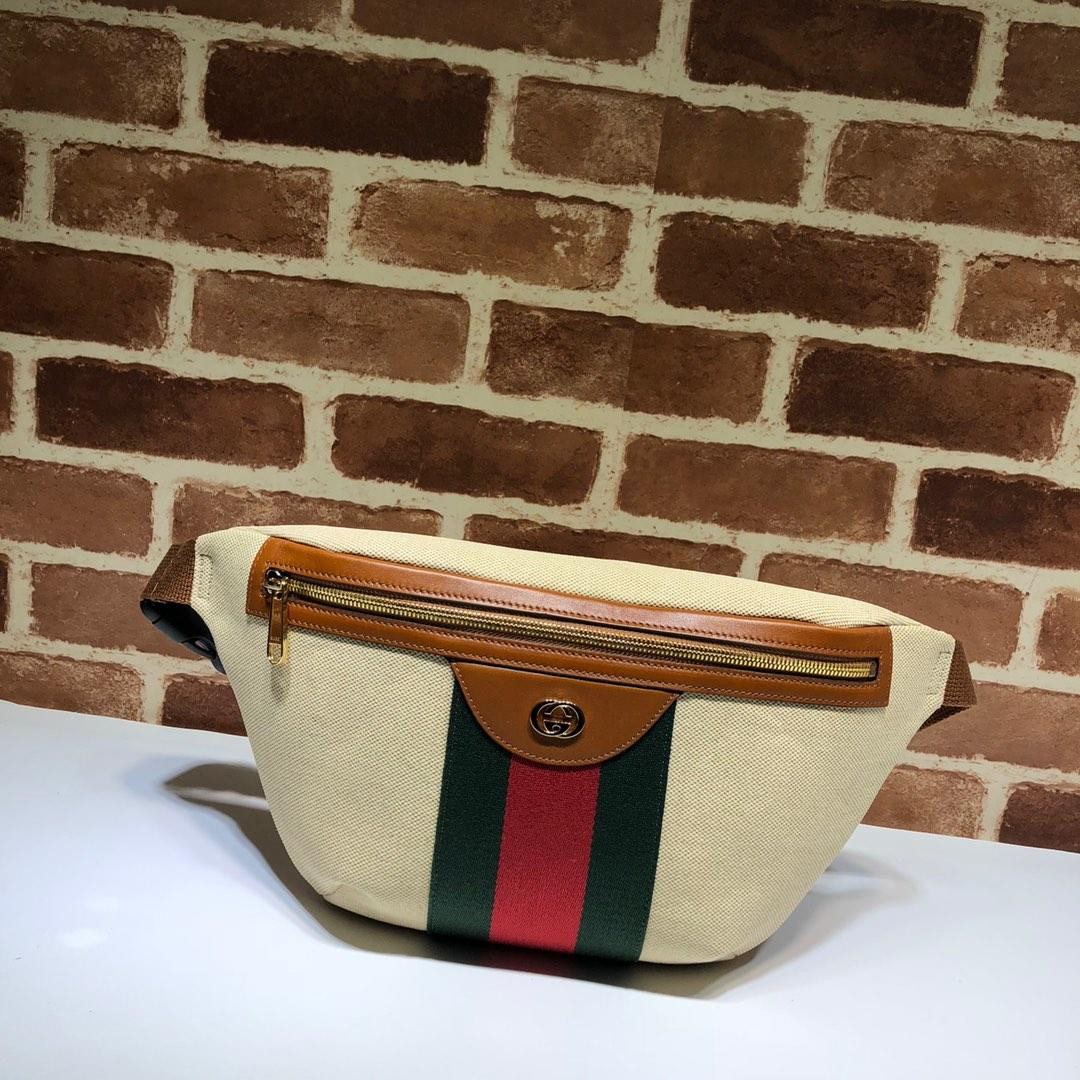 HOT SALE GUCCI Vintage canvas belt bag