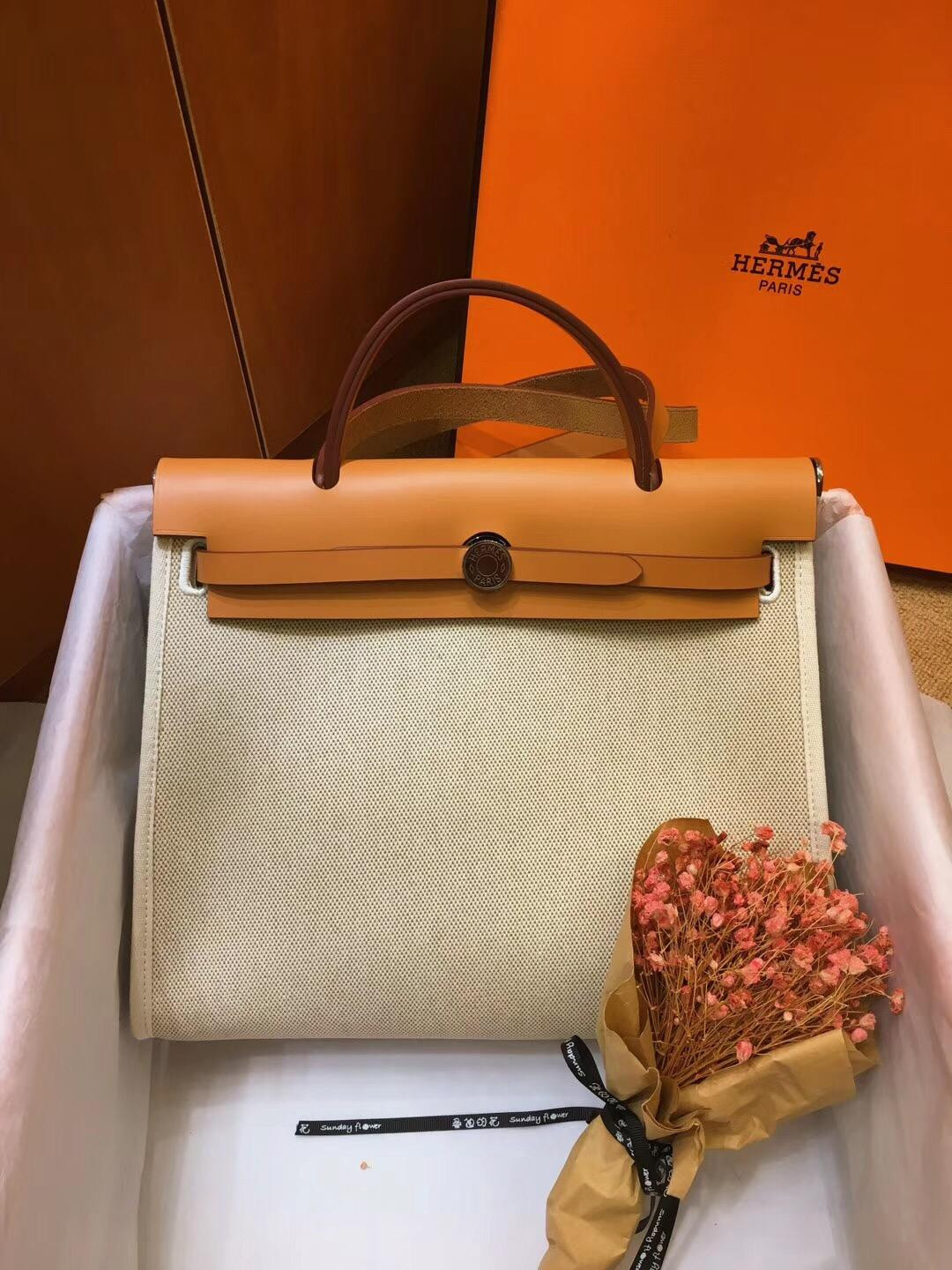 HOT SALE HERMES HERBAG 31CM ALL HANDMADE