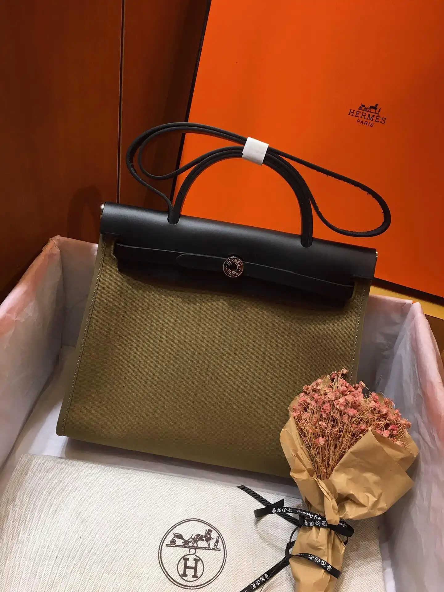 Cheap HERMES HERBAG 31CM ALL HANDMADE