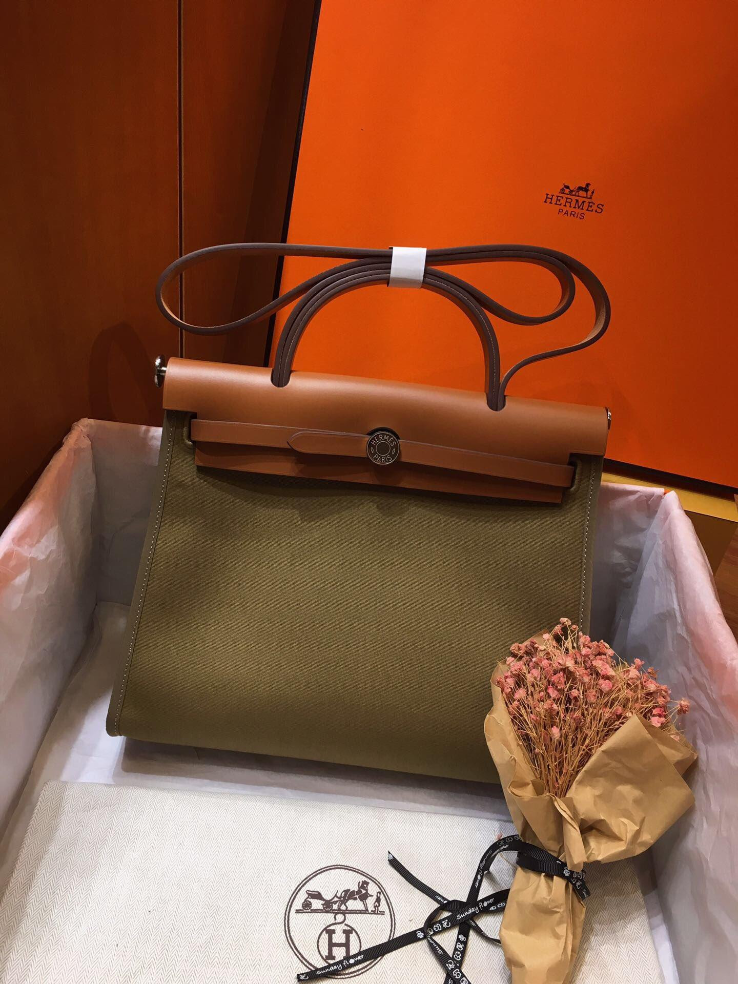 HOT SALE HERMES HERBAG 31CM ALL HANDMADE