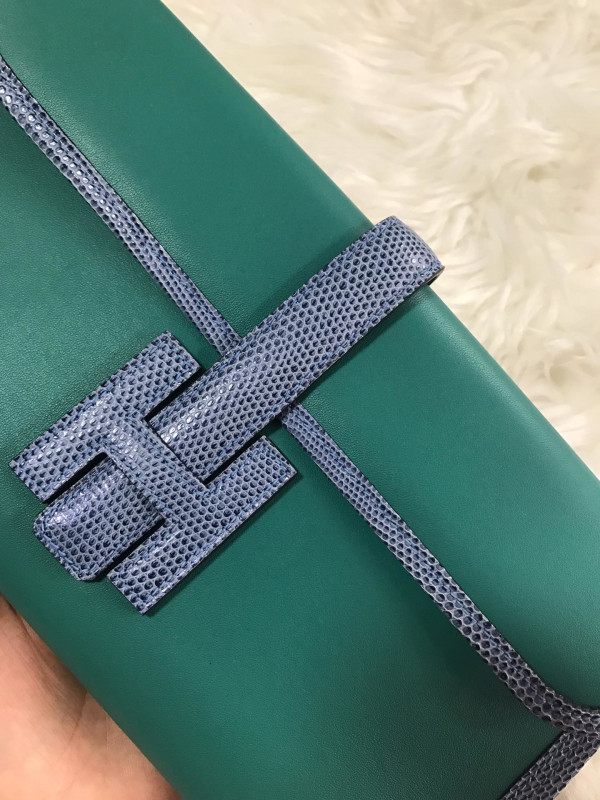 HOT SALE HERMES JIGE 29CM CLUTCH ALL HANDMADE