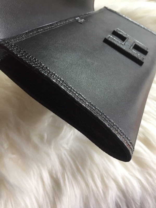 HOT SALE HERMES JIGE 29CM CLUTCH ALL HANDMADE