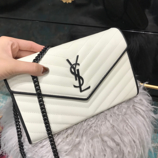 HOT SALE YSL CASSANDRE MATELASSÉ CHAIN WALLET