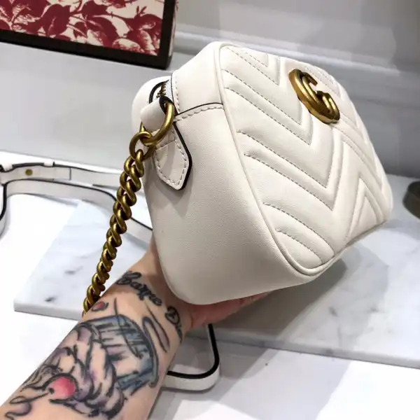 Affordable Gucci GG Marmont small matelassé shoulder bag