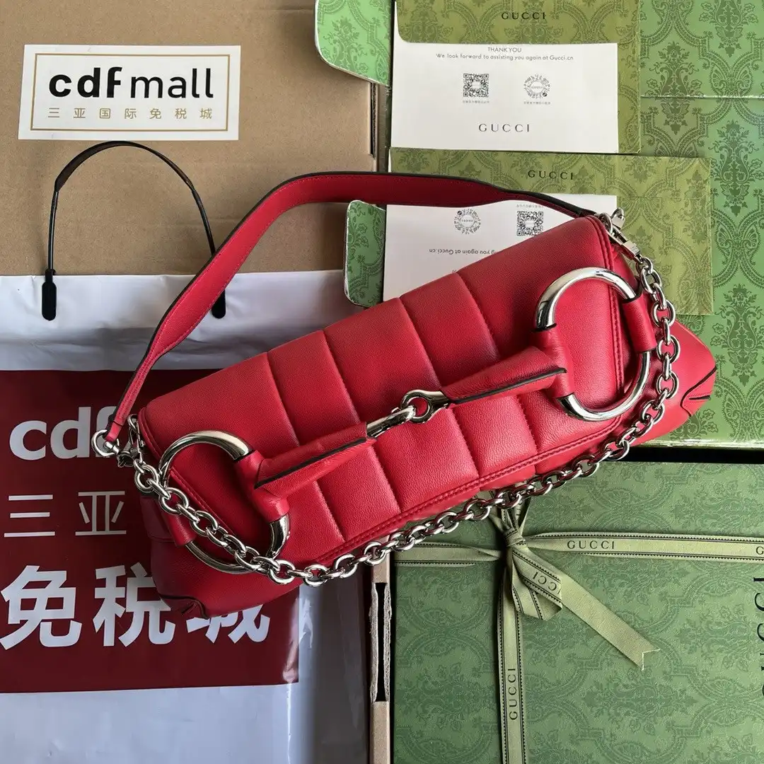 GUCCI HORSEBIT CHAIN BIG SHOULDER BAG