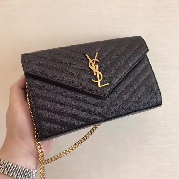 Cheap YSL CASSANDRE MATELASSÉ CHAIN WALLET