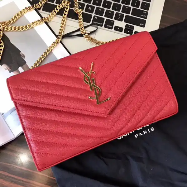 YSL CASSANDRE MATELASSÉ CHAIN WALLET