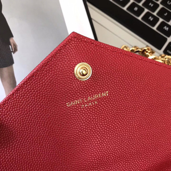 [FREE SHIPPING] YSL CASSANDRE MATELASSÉ CHAIN WALLET