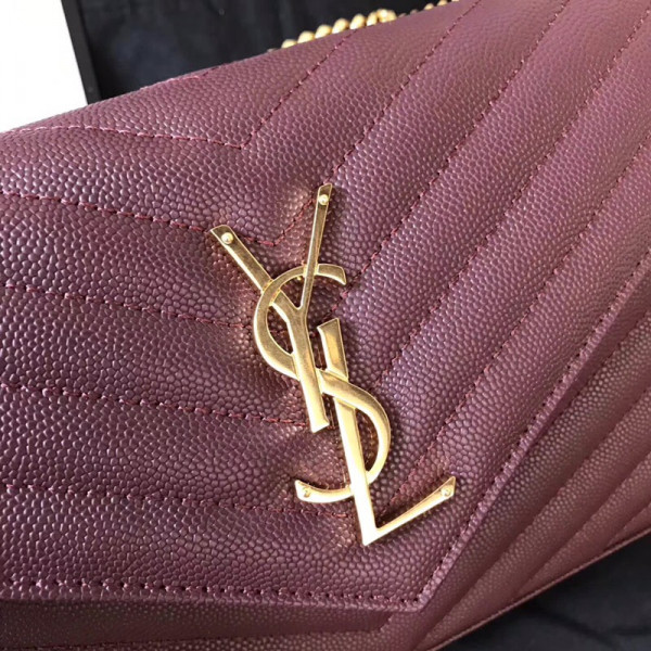 HOT SALE YSL CASSANDRE MATELASSÉ CHAIN WALLET