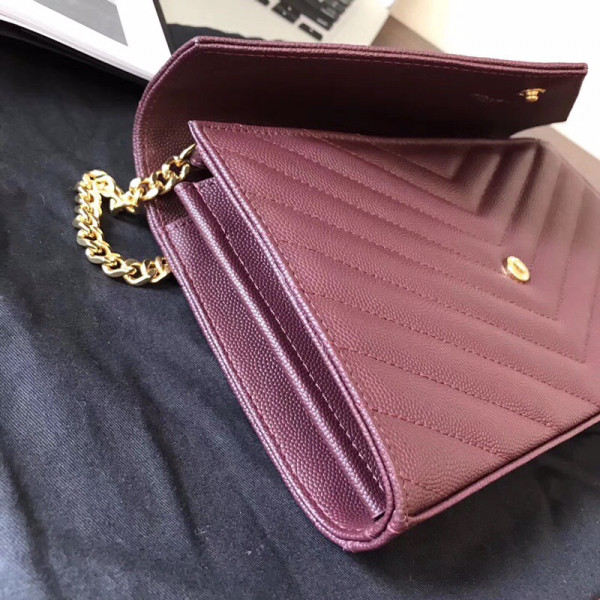 HOT SALE YSL CASSANDRE MATELASSÉ CHAIN WALLET