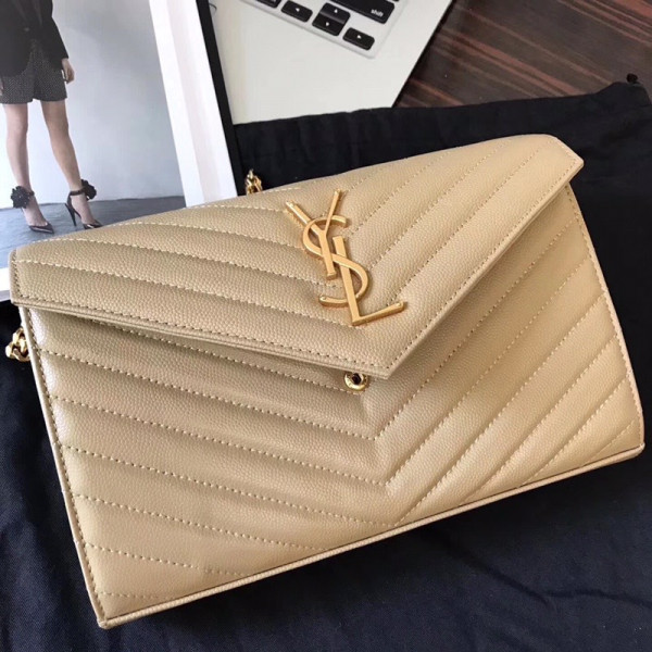 HOT SALE YSL CASSANDRE MATELASSÉ CHAIN WALLET