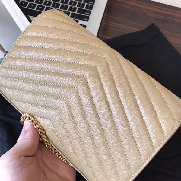 HOT SALE YSL CASSANDRE MATELASSÉ CHAIN WALLET