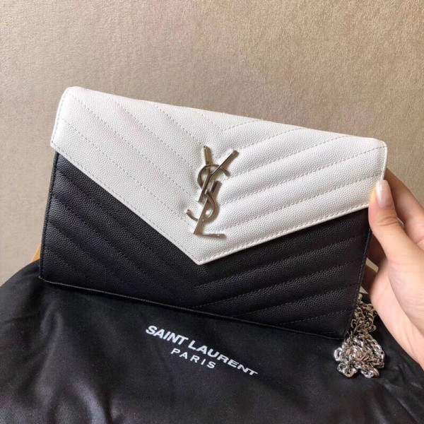 HOT SALE YSL CASSANDRE MATELASSÉ CHAIN WALLET