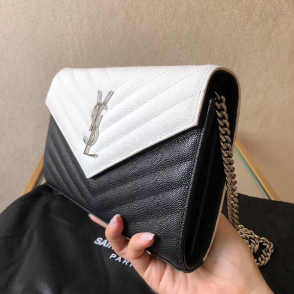 HOT SALE YSL CASSANDRE MATELASSÉ CHAIN WALLET