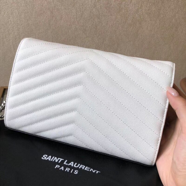 HOT SALE YSL CASSANDRE MATELASSÉ CHAIN WALLET