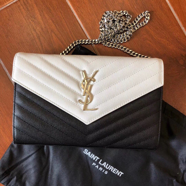 HOT SALE YSL CASSANDRE MATELASSÉ CHAIN WALLET