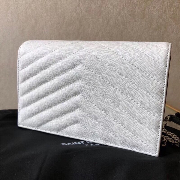 HOT SALE YSL CASSANDRE MATELASSÉ CHAIN WALLET