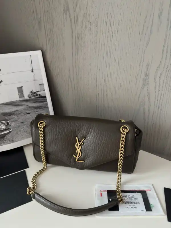 Cheap YSL CALYPSO MEDIUM IN GRAINED LAMBSKIN