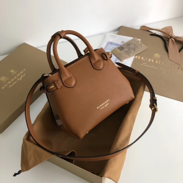 HOT SALE Burberry The Baby Banner in Leather and House Check