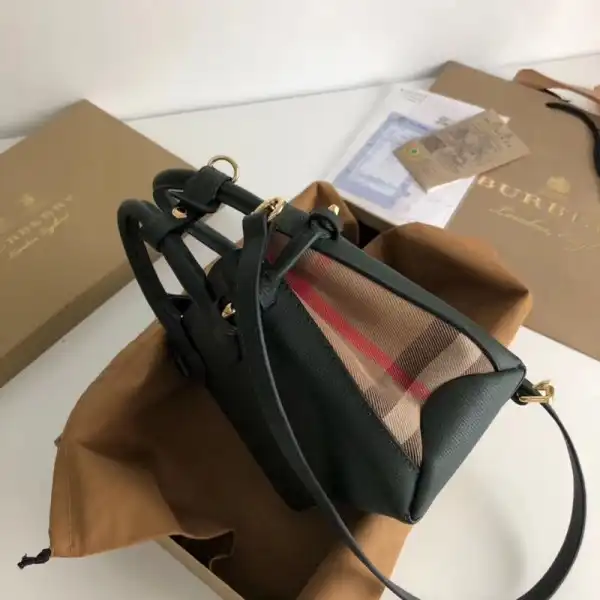 Burberry The Baby Banner in Leather and House Check