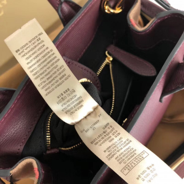 HOT SALE Burberry The Baby Banner in Leather and House Check