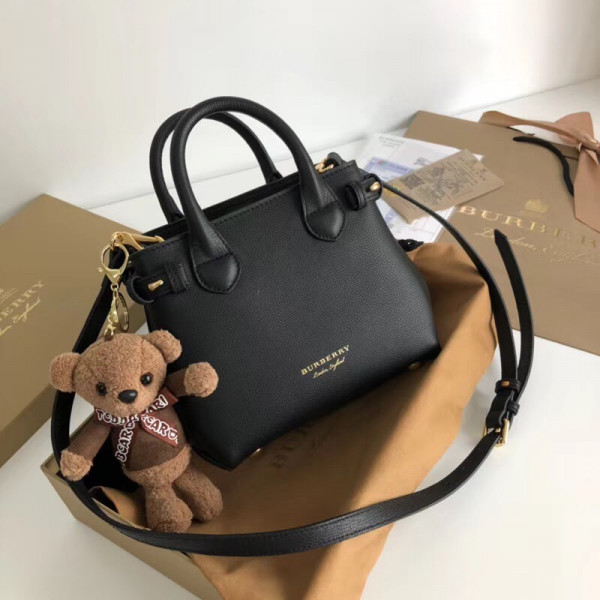 HOT SALE Burberry The Baby Banner in Leather and House Check