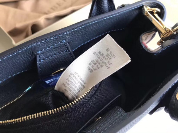 [FREE SHIPPING] Burberry The Small Banner in Leather and House Check