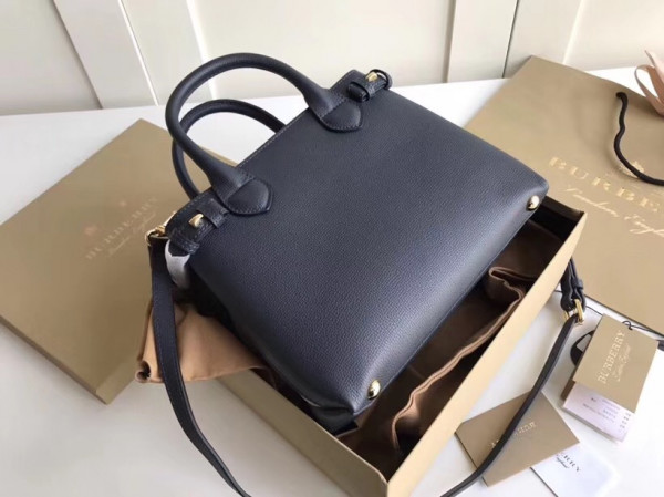 [FREE SHIPPING] Burberry The Small Banner in Leather and House Check