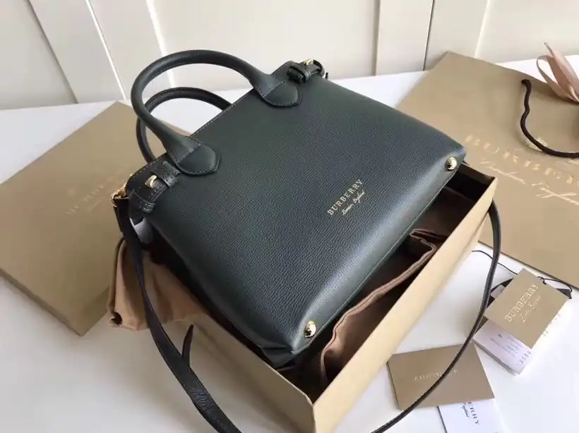 Burberry The Small Banner in Leather and House Check