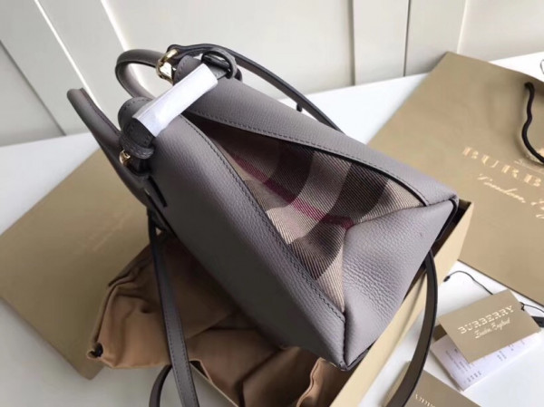 HOT SALE Burberry The Small Banner in Leather and House Check