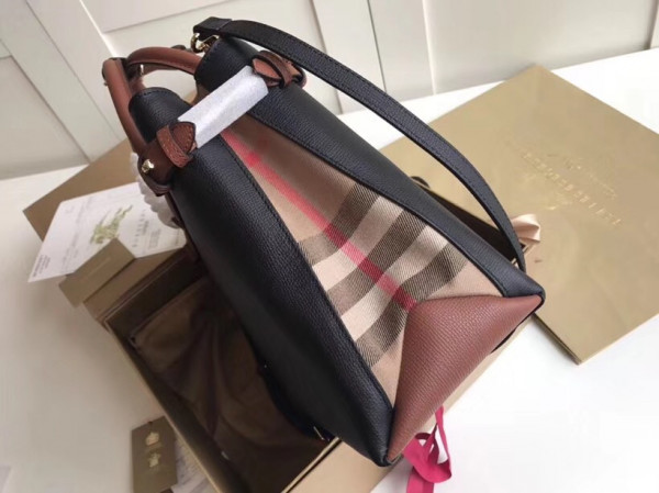 HOT SALE Burberry The Medium Banner in Leather and House Check