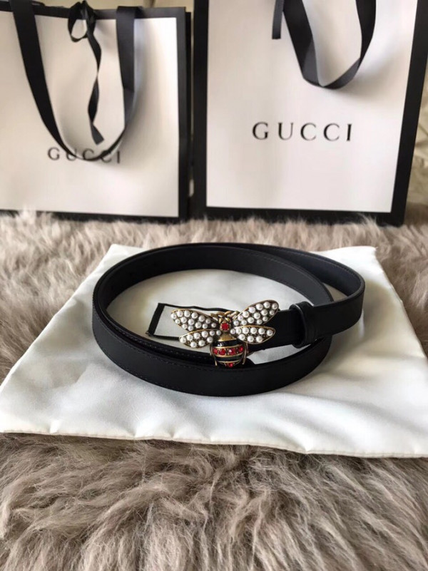 HOT SALE Gucci Queen Margaret leather belt