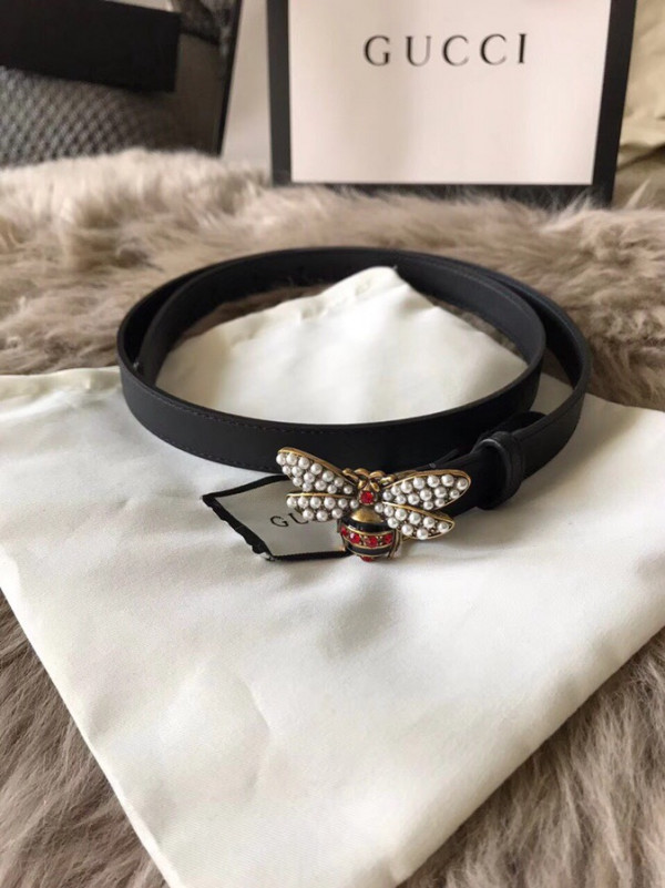 HOT SALE Gucci Queen Margaret leather belt