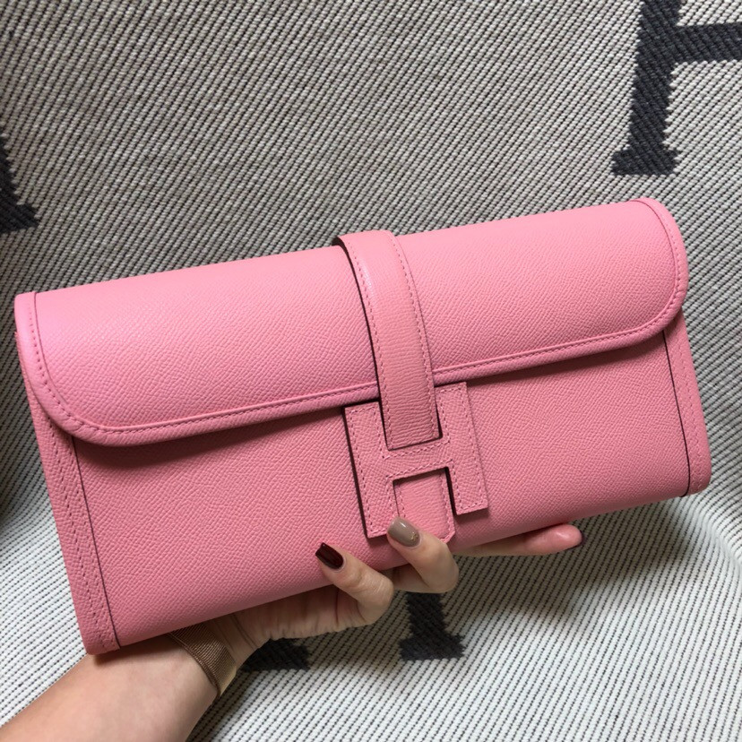 HOT SALE HERMES JIGE 29CM CLUTCH ALL HANDMADE