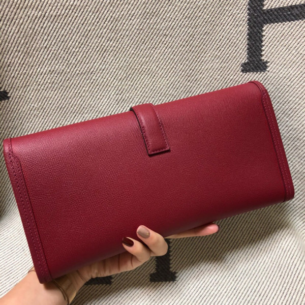 HOT SALE HERMES JIGE 29CM CLUTCH ALL HANDMADE