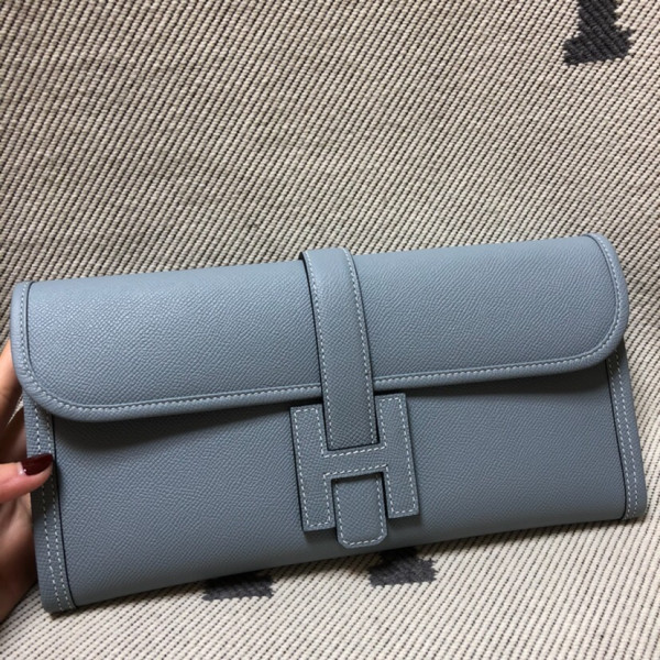 HOT SALE HERMES JIGE 29CM CLUTCH ALL HANDMADE