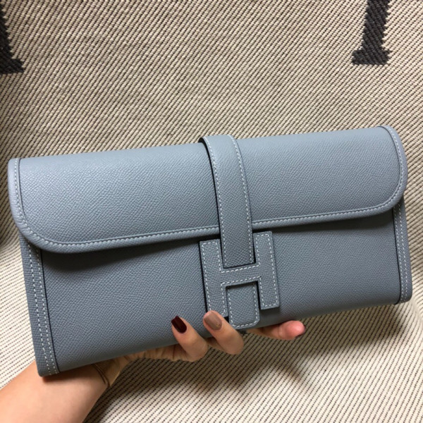 HOT SALE HERMES JIGE 29CM CLUTCH ALL HANDMADE