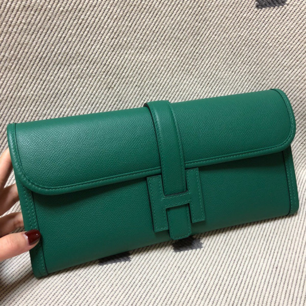 HOT SALE HERMES JIGE 29CM CLUTCH ALL HANDMADE