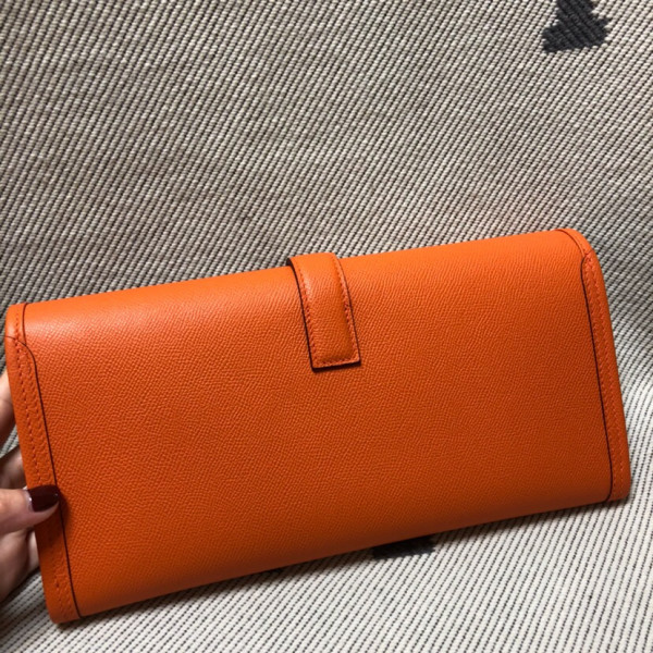 HOT SALE HERMES JIGE 29CM CLUTCH ALL HANDMADE