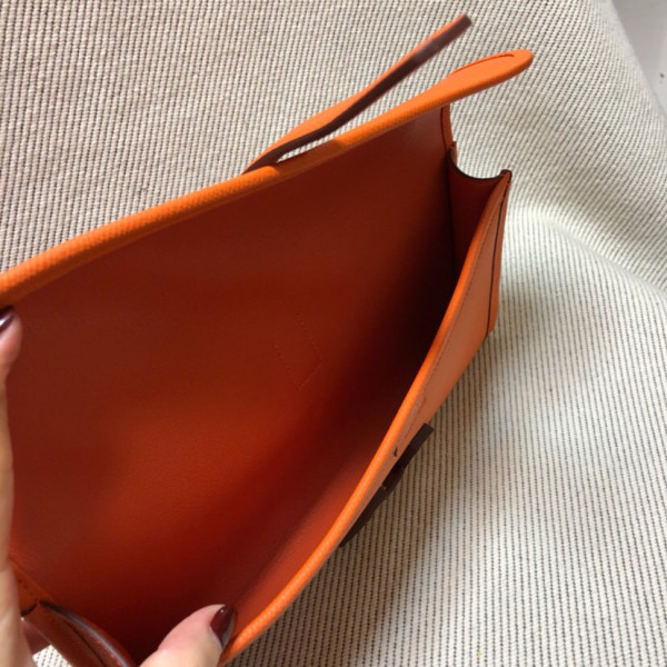 HOT SALE HERMES JIGE 29CM CLUTCH ALL HANDMADE