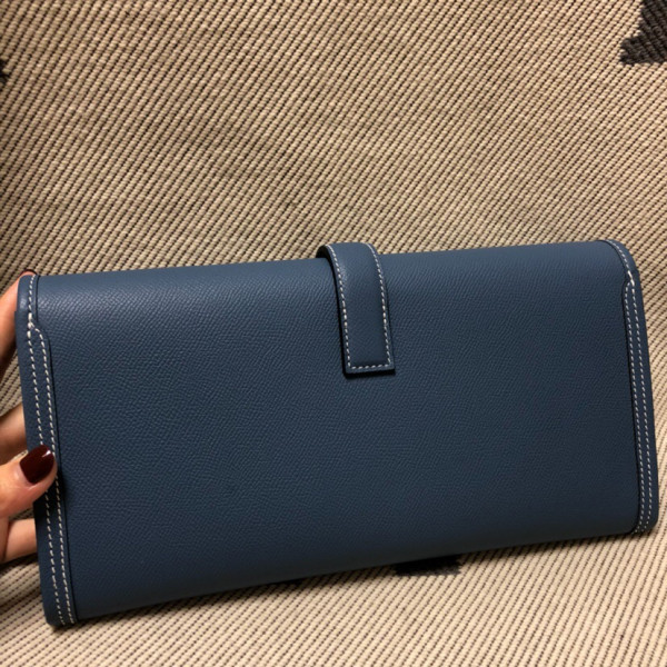 HOT SALE HERMES JIGE 29CM CLUTCH ALL HANDMADE