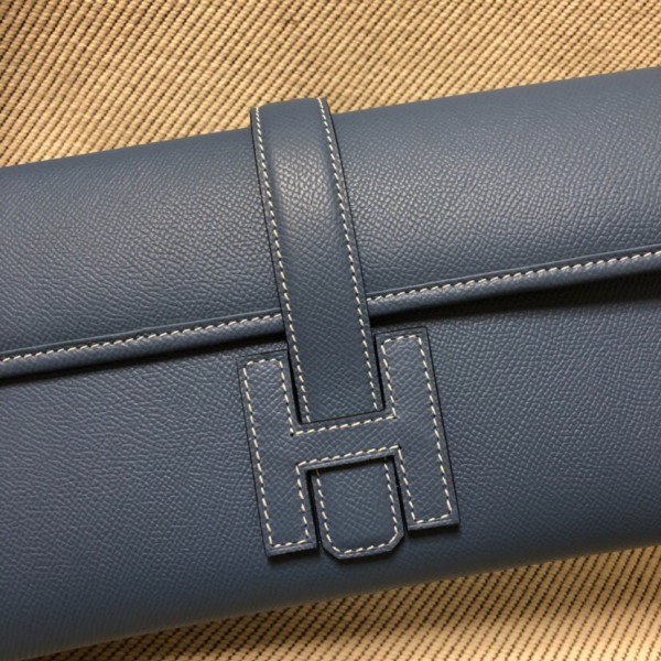 HOT SALE HERMES JIGE 29CM CLUTCH ALL HANDMADE